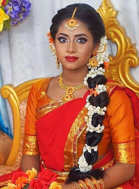 Traditional bridal hairstyle